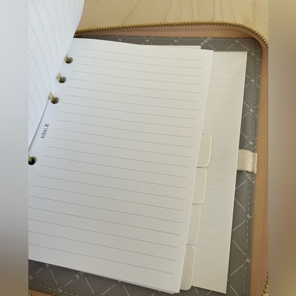 Kikki.K kikki K almond faux croc zip planner with hole punch B6 - Picture 7 of 11